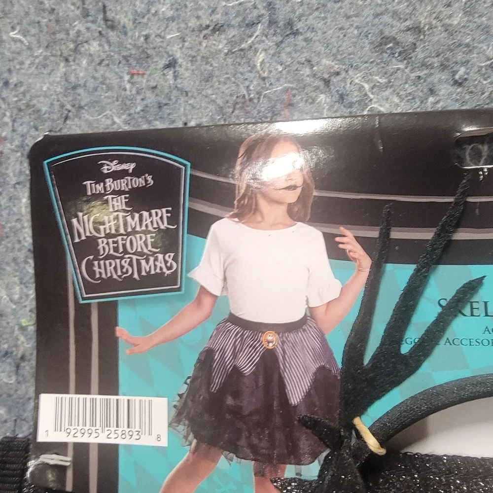 Kids-Girls Halloween Jack Skellington Skit‎ & Headband New Age 7and up
